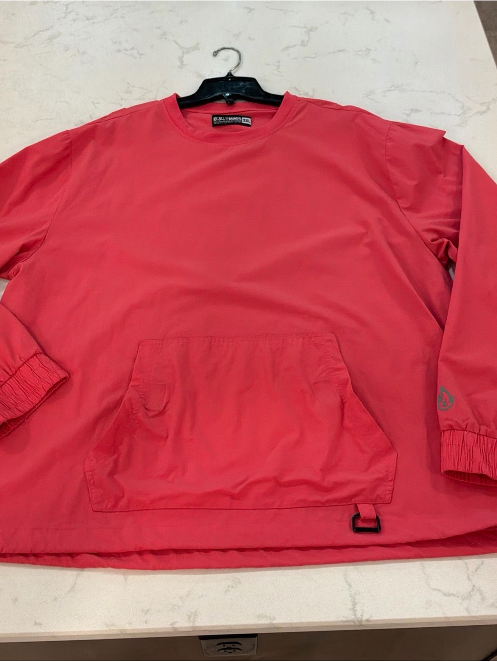 Rebel Minds Pullover Coral Pink Windbreaker Streetwear Mens 3X Unisex